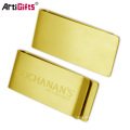 Wholesale promotion gold metal money clips with customized logo